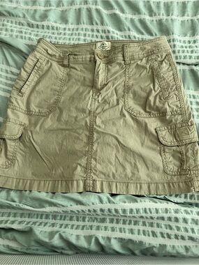 St. John's Bay Khaki Cargo Mini Skirt